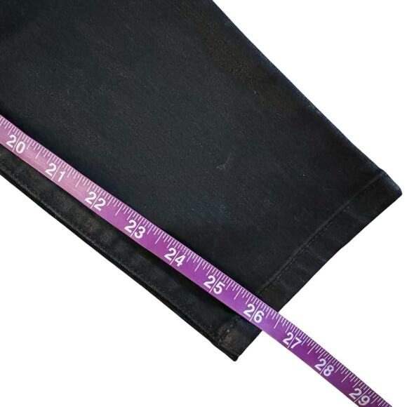 Joe’s shiny Skinny Black pants Women's Sz 30 Ankle Stretch bikercore matrix - Picture 7 of 11